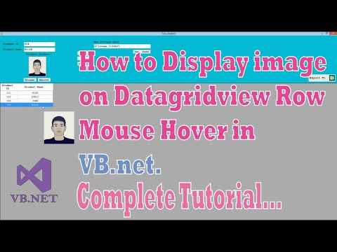 Display Image on Datagridview Row Mouse Hover In VB.Net | Datagridview Row Mouse Hover