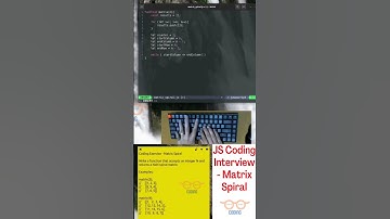 JS Coding Interview - Matrix Spiral | Algorithm and Data Structure | ASMR Programming #shorts #code