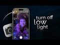 How to Turn Off Low Light on iPhone Camera (tutorial)