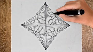 How To Draw 3D Geometric Design ! Spirograph Pattern Drawing ! 3d Drawing