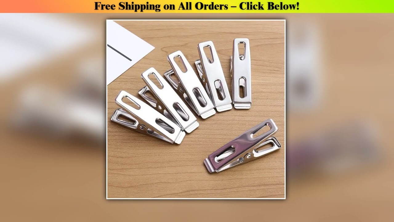 40 Pcs Clothes Pegs Stainless Steel Washing Line Hang Pins Windproof Metal Clamps Comfort Edition