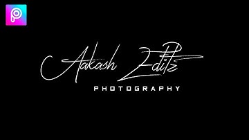 How To Create Your Own Signature Photography Logo in PicsArt // Logo Design Tutorial / Aakash Editz