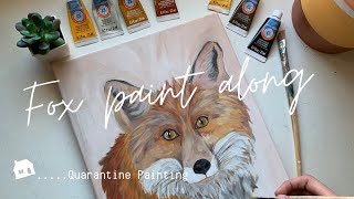 acrylic fox painting