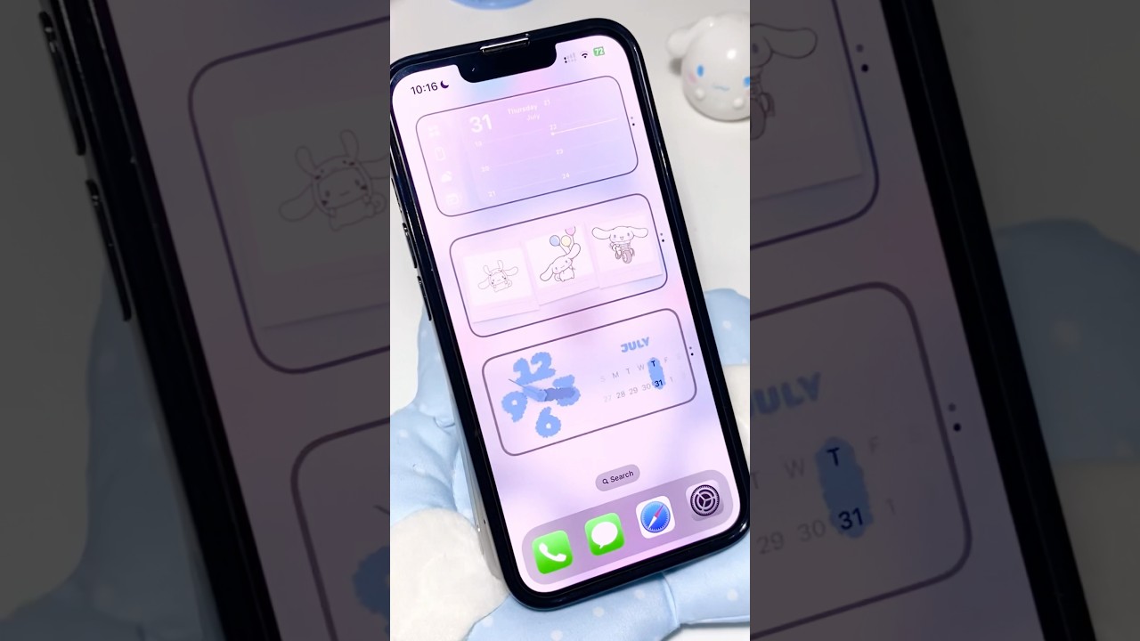 minimalist home screen using MD Widgets 🩵 