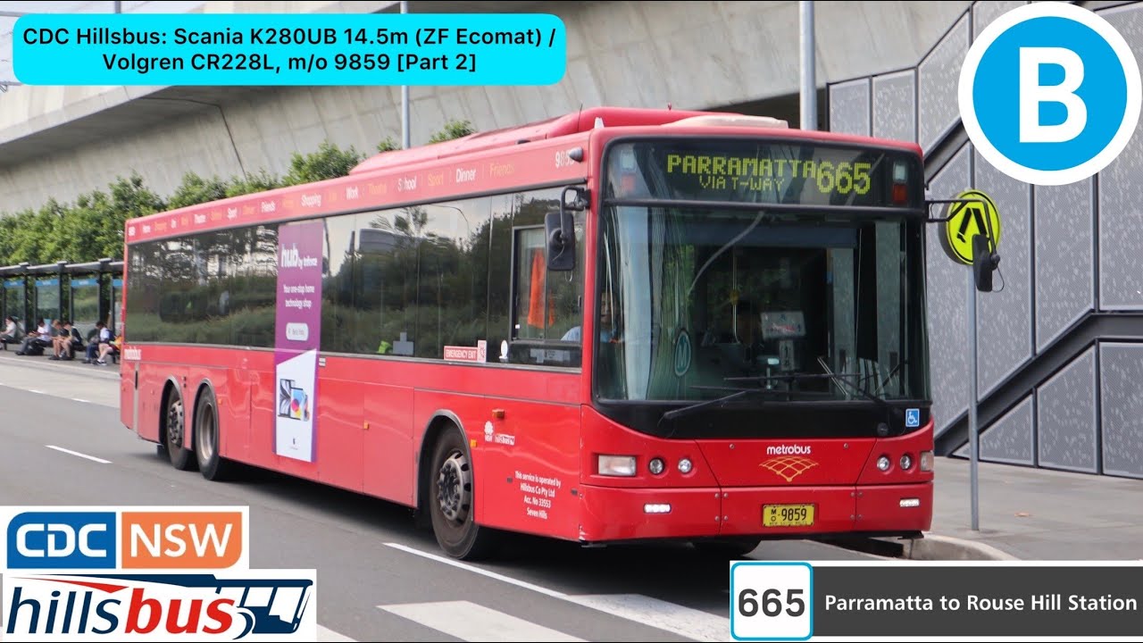 CDC Hillsbus: Scania K280UB 14.5m (ZF Ecomat) / Volgren CR228L, m/o 9859  [Part 2]