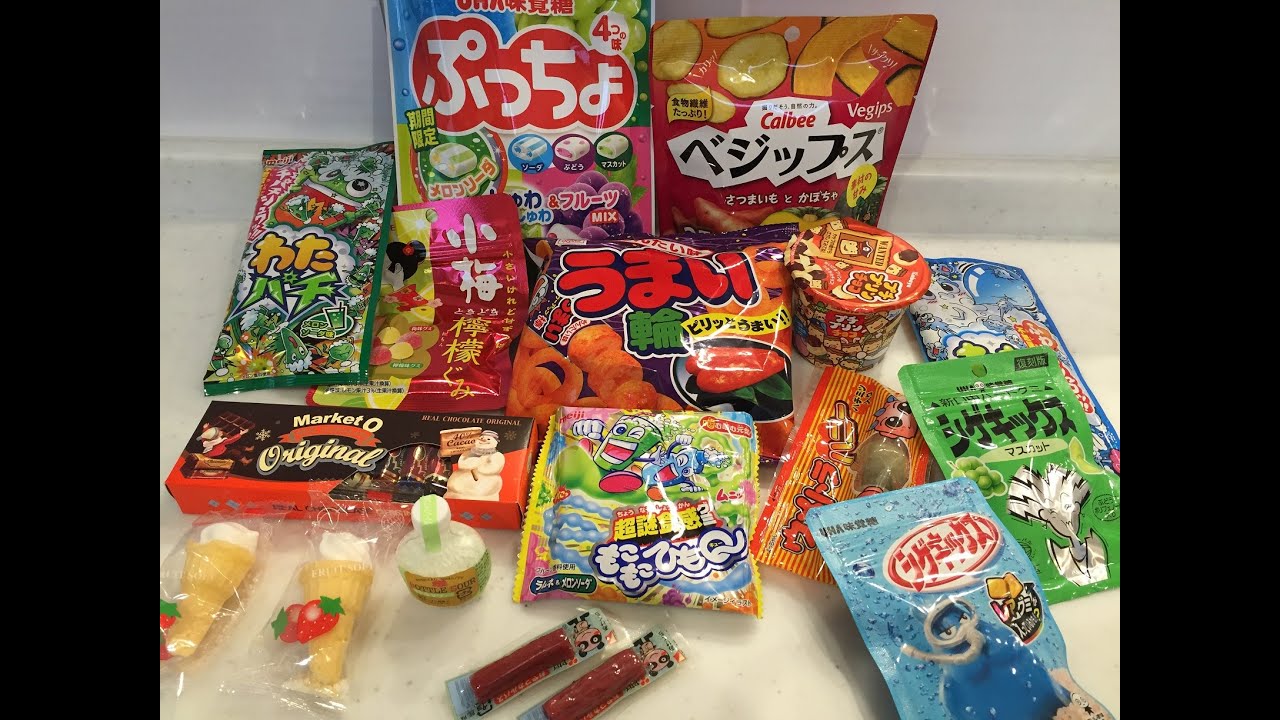 experimentando doces do Japao