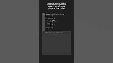 Program to count occurrence of elements from a list😱😱