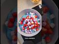 An immersive process of making "strawberry-only snowflake crisps" using sugar-free marshmallows
