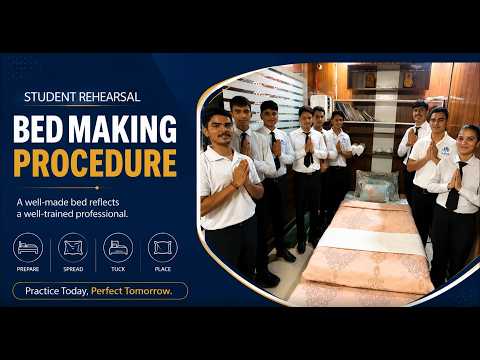 Hotel Management Students Learn Bed Making Skills 🛏️ | Ausskill Hotel School