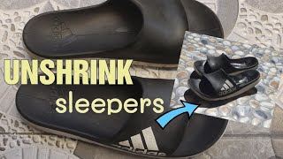 How to unshrink adidas rubber sleepers || Tazkiro Channel 👨‍💼|| #DIY #RESTORATION ||