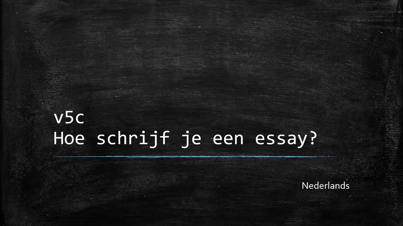 5V - Hoe schrijf je een essay? - YouTube