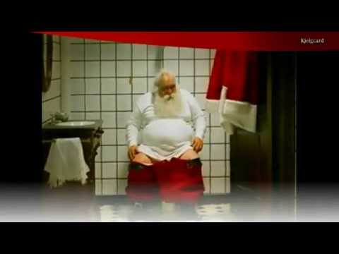 Santa Claus on the toilet.