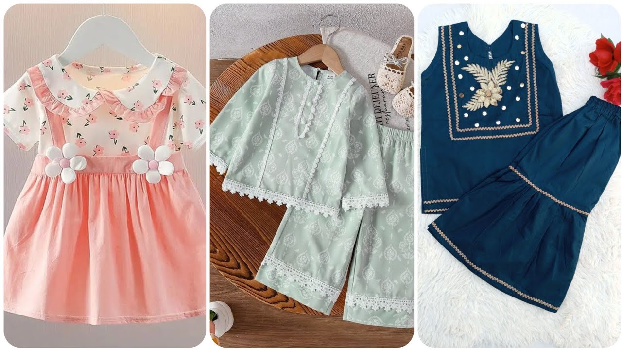 New Little baby girl embroidery designs unique and elegent stylish dresses, 👗