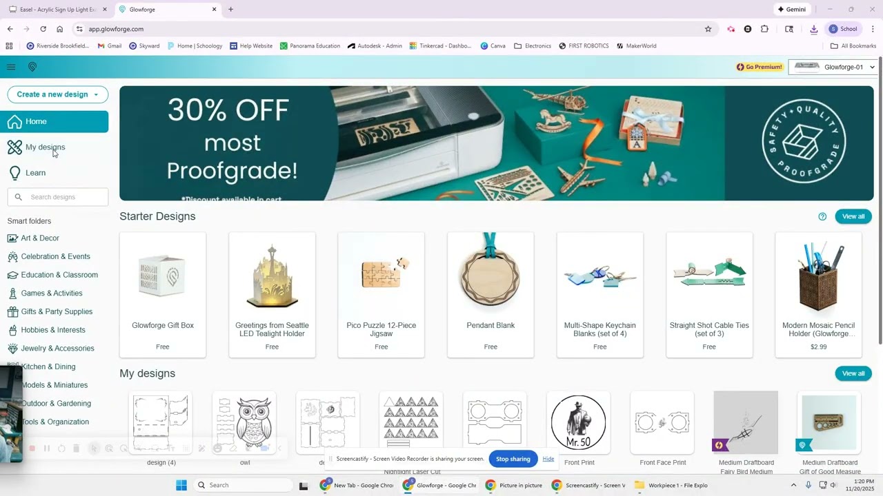 Using Easel with Glowforge Laser
