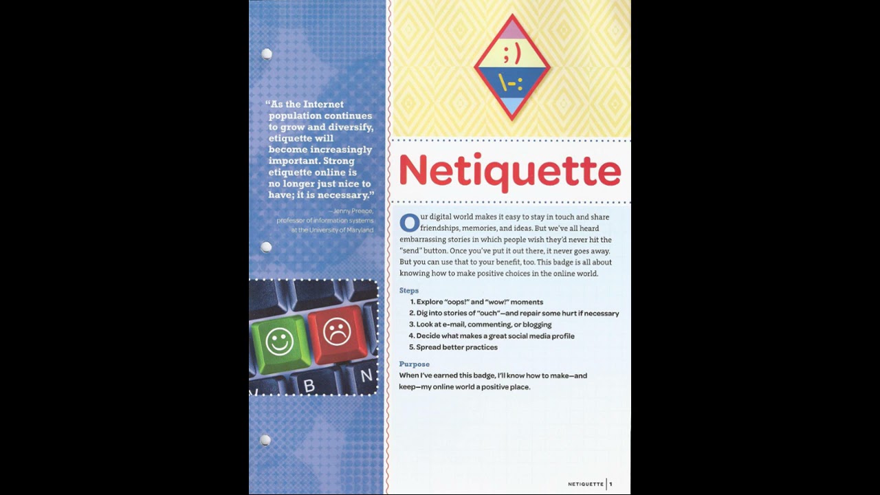 Girl Scout Cadette Badge Netiquette - YouTube