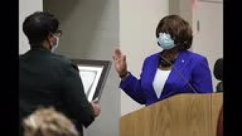 Ferguson's first black mayor takes oath of office