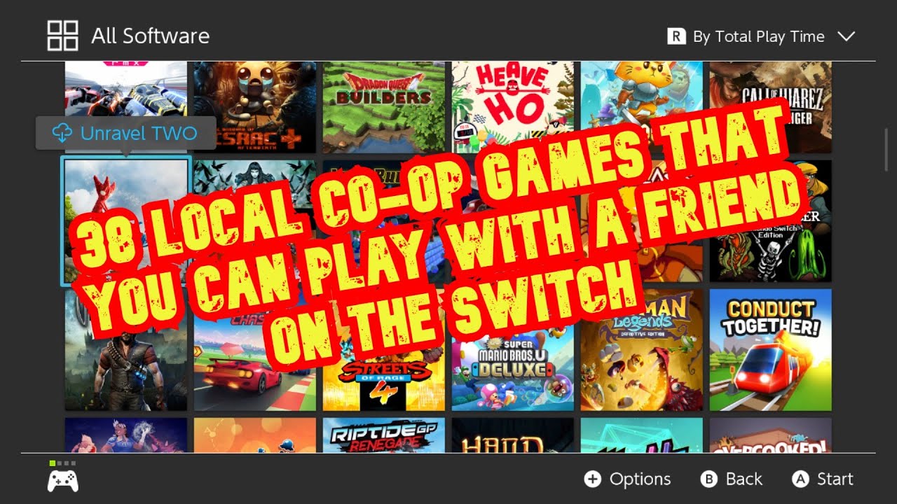 38 Local CO-OP games you can play with a friend on the Switch
