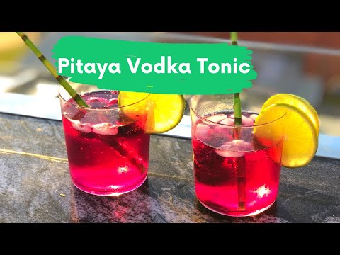 healthy-dragon-fruit-vodka-tonic-||-recipe-and-tutorial