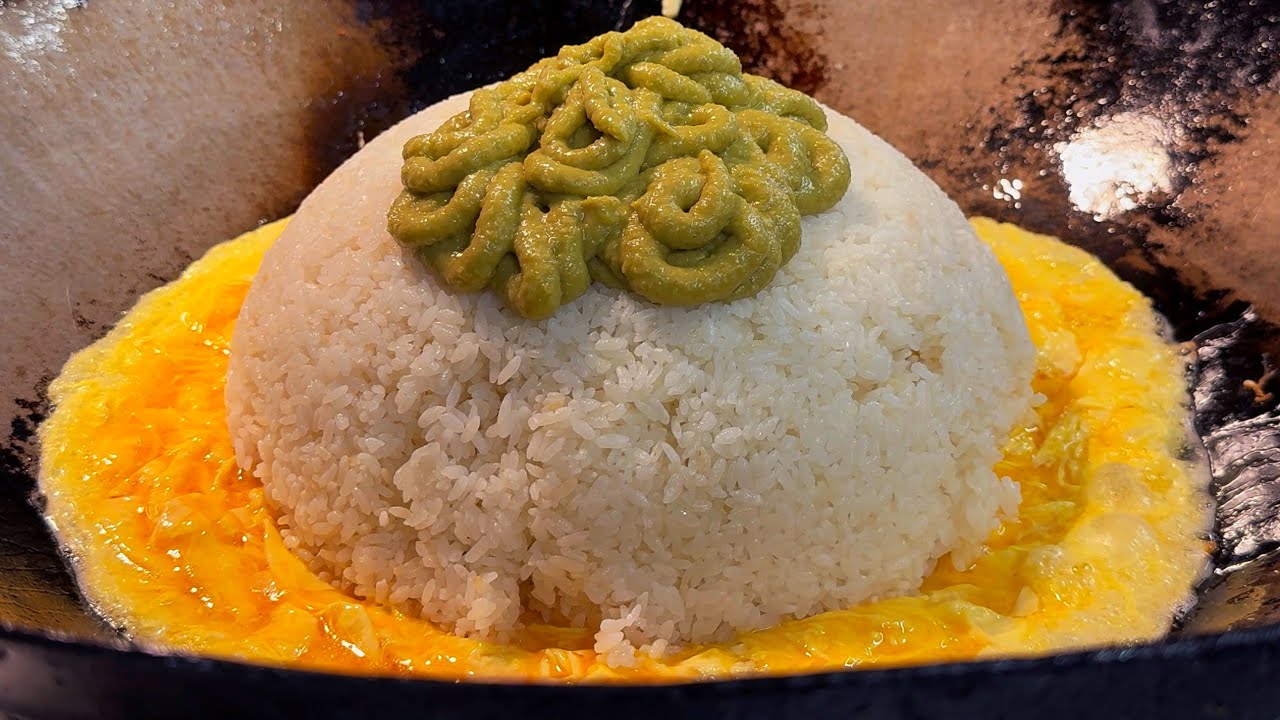 Wasabi Rice Recipe わさび炒飯 Wasabi fried rice - YouTube