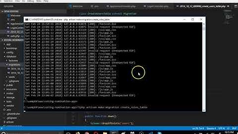 Laravel 5 6 voting app   14   creating roles migration
