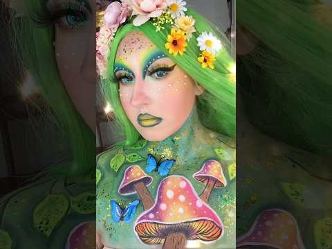Garden Fairy 🧚 #makeuptransformation #fairymakeup #fairycore #makeupartist #creativemakeup