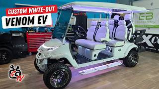 Custom White-Out 6-Passenger Venom EV - GolfCartingTV