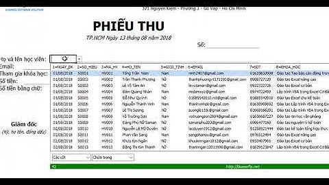 In nhanh nhiều phiếu thu học phí trên Excel