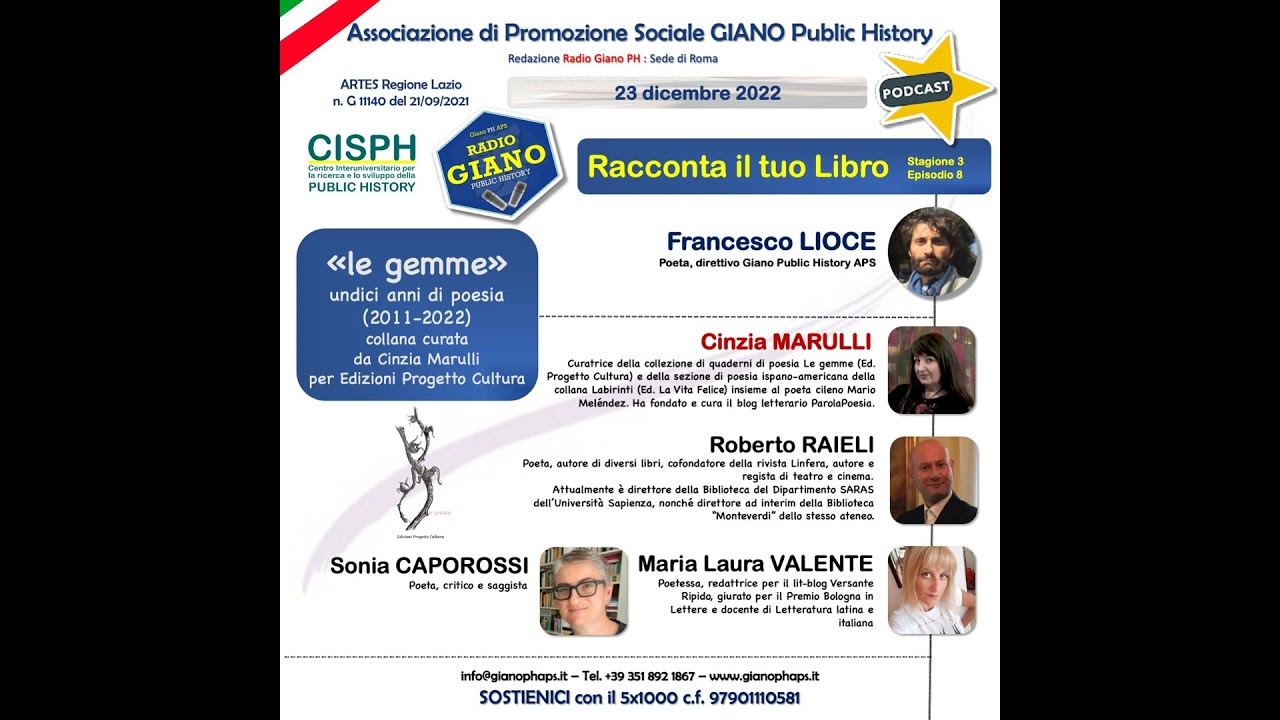 “LE GEMME” undici anni di poesia (2011-2022) | Cinzia MARULLI
