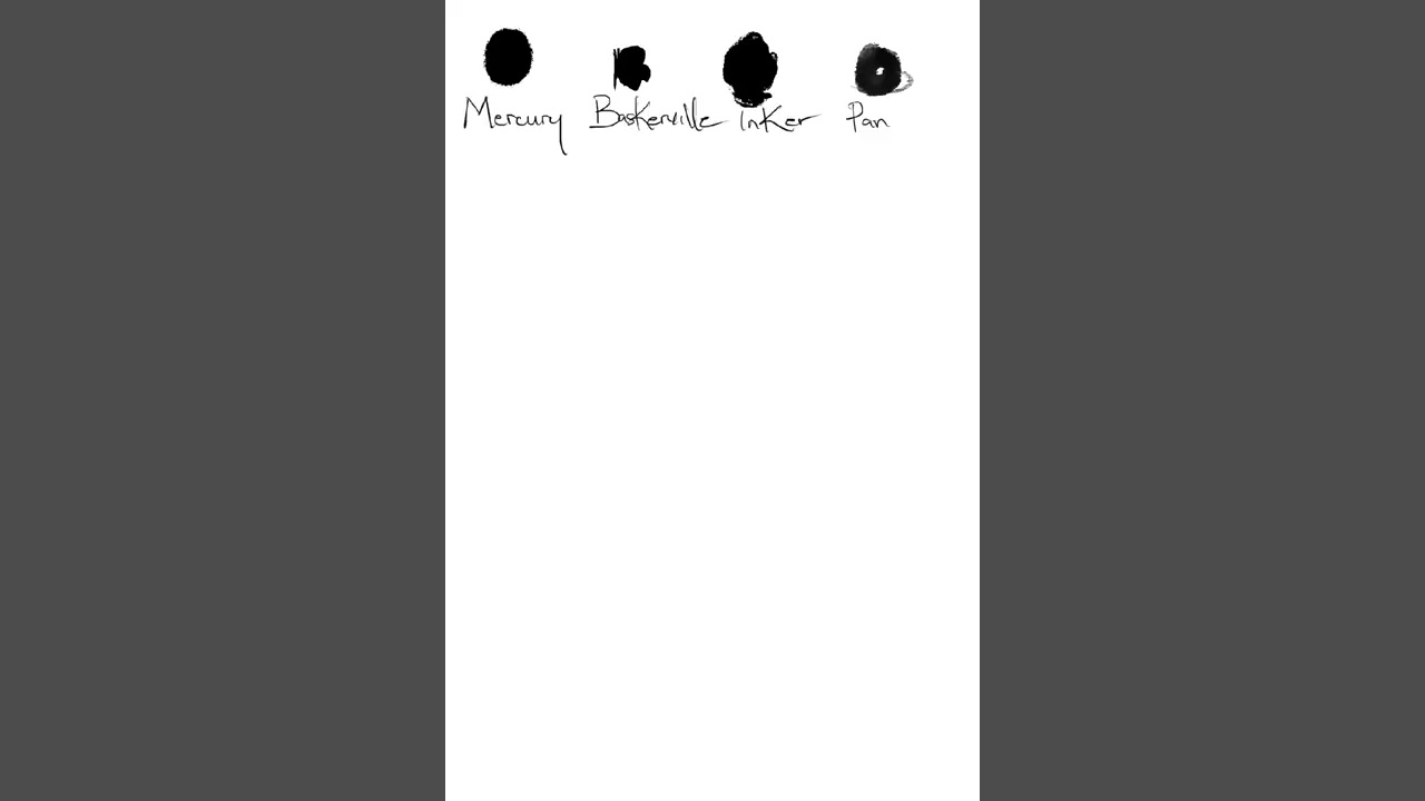 Procreate Standard Ink Brushes. 