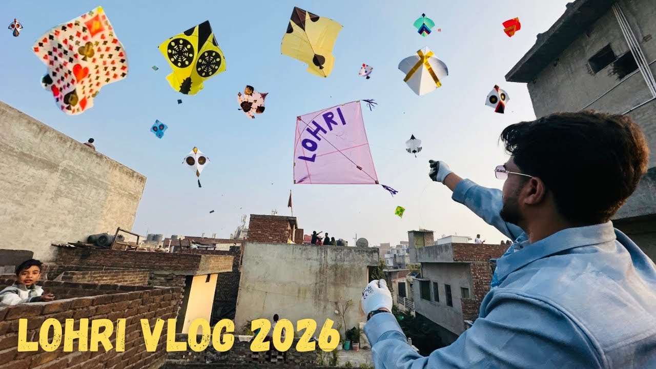 Kite Flying On Lohri 2026 😍 Hawa Chall Pai 😱 Lohri Vlog 🔥💯