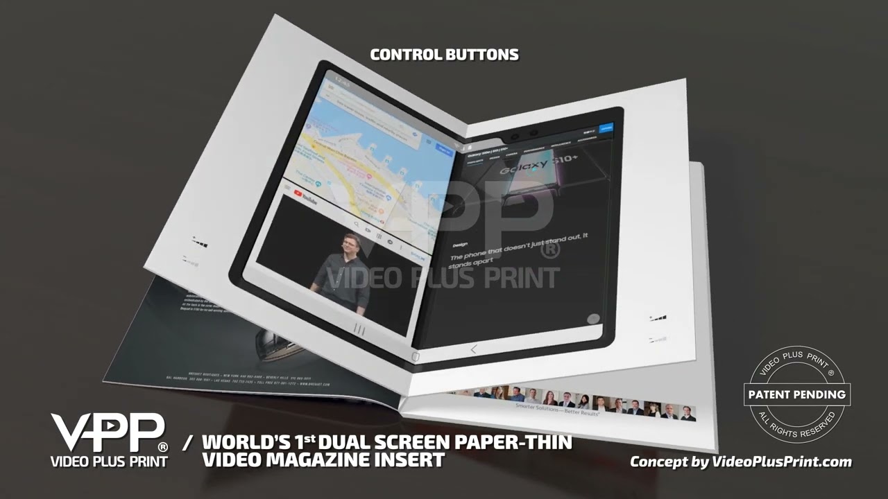 10" IPS HD LCD Video Magazine Insert Concept - Samsung Double Screen