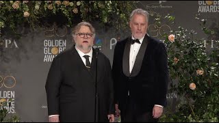 80Th Golden Globes Winner Guillermo Del Toro And Mark Gustafson