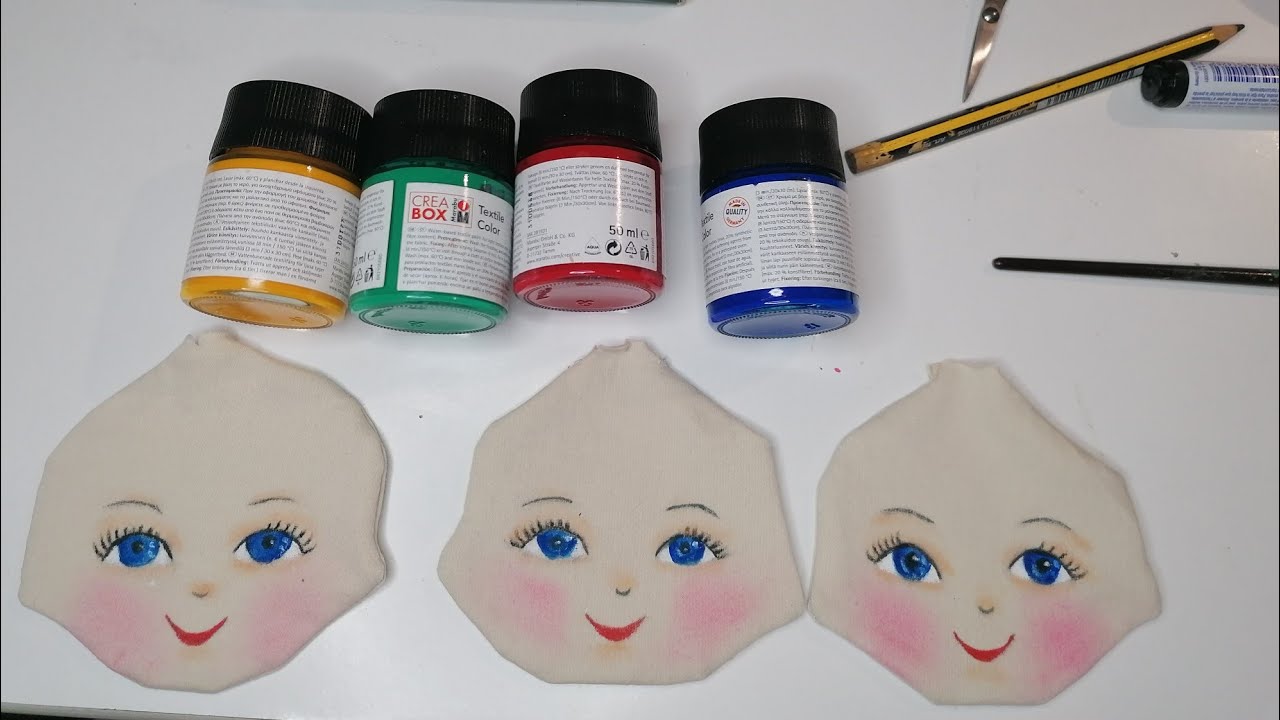 عروسة قماش بالتفاصيل ورسم الوجه ببساطةsimple textile doll part 1