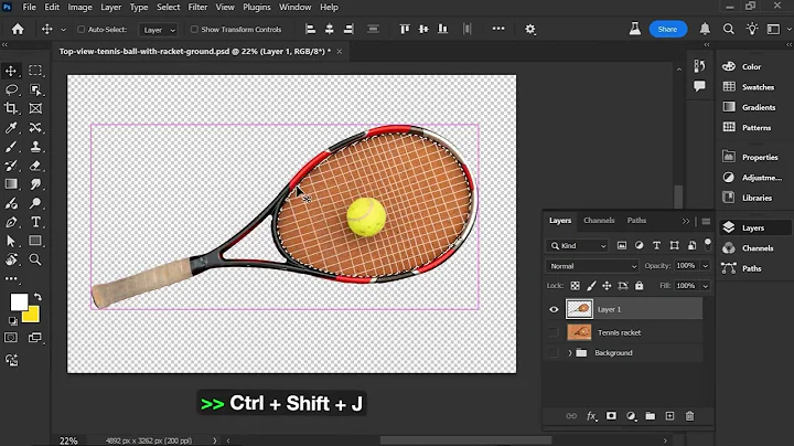 Photoshop 2025 Tutorials - How to Remove Tennis Racket Background and make it perfect