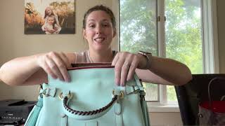 Dooney and Bourke mini Florentine satchel in pale blue!