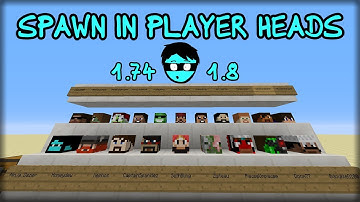 How to spawn in Player Heads in Minecraft 1.7.4 & 1.8+