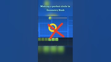 Making a perfect circle in Geometry Dash #geometrydash #tutorial #makelevel