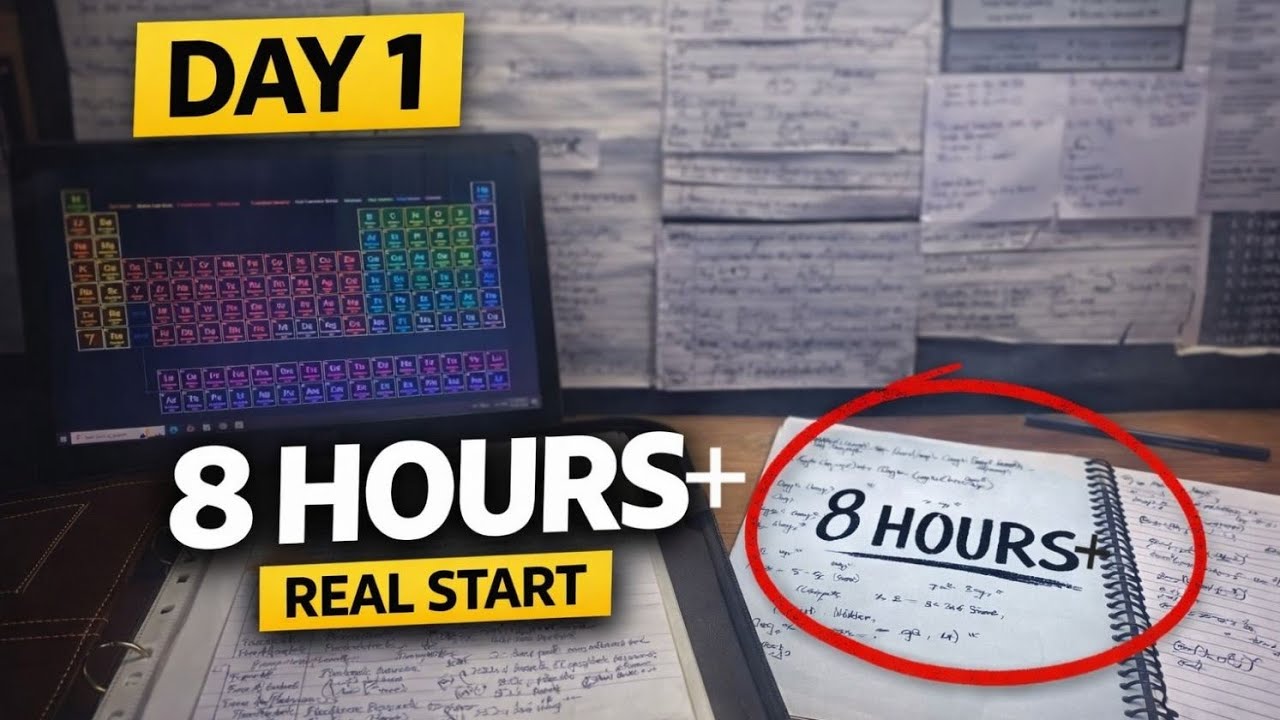 Day 1/60 | JEE 2026 Dropper Daily Study Vlog | Realistic Start (( 💔🥀💔 ))