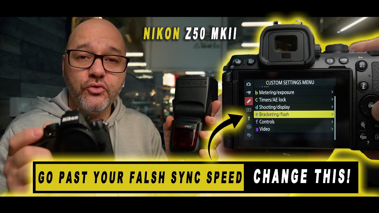 Z50 MKii To Go Past your flash sync speed change this! 