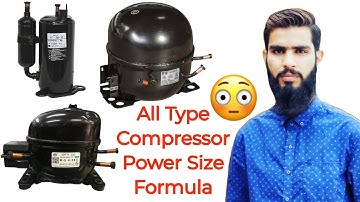 All Type Compressor Power Size Tracing Formula in Urdu/Hindi