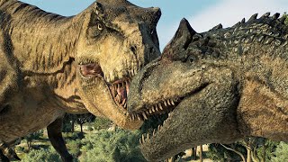 Dominion Allosaurus Vs Rexy 2022 - Juric World Evolution 2