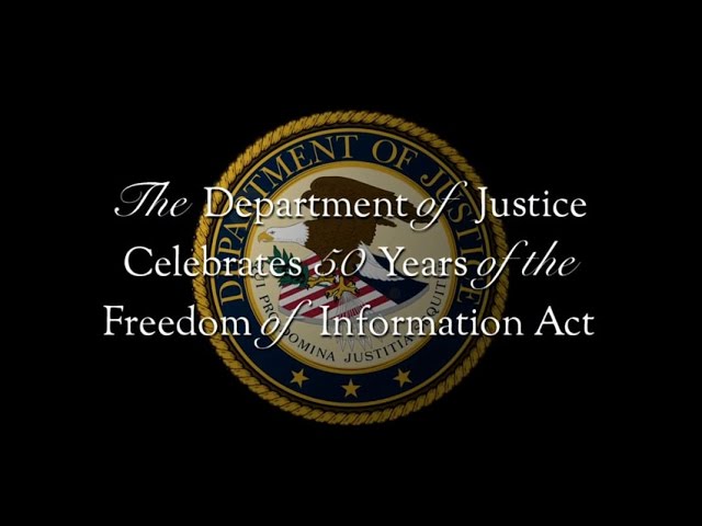 Watch U.S. Department of Justice, 50th Anniversary of the FOIA on YouTube.