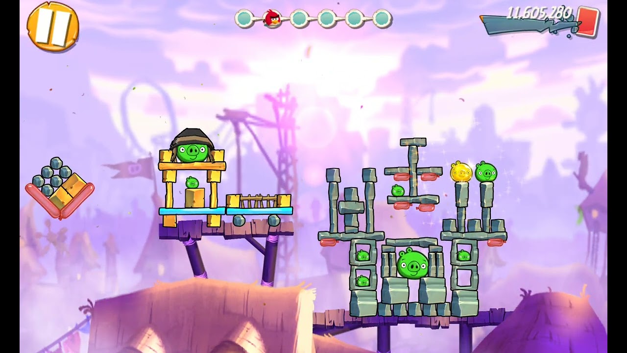 Unlock Levels 2847-2849 Hard Level Angry Birds 2 Pig City Louisihama Part 705