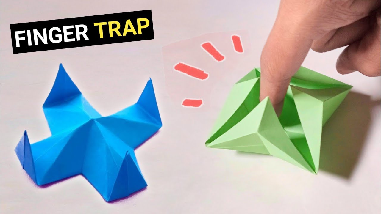 Origami Finger Trap – Easy Paper Trap for Kids || Fun DIY Origami Toy