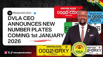 BREAKING: DVLA CEO ANNOUNCES NEW NUMBER PLATES COMING 1st JANUARY 2026