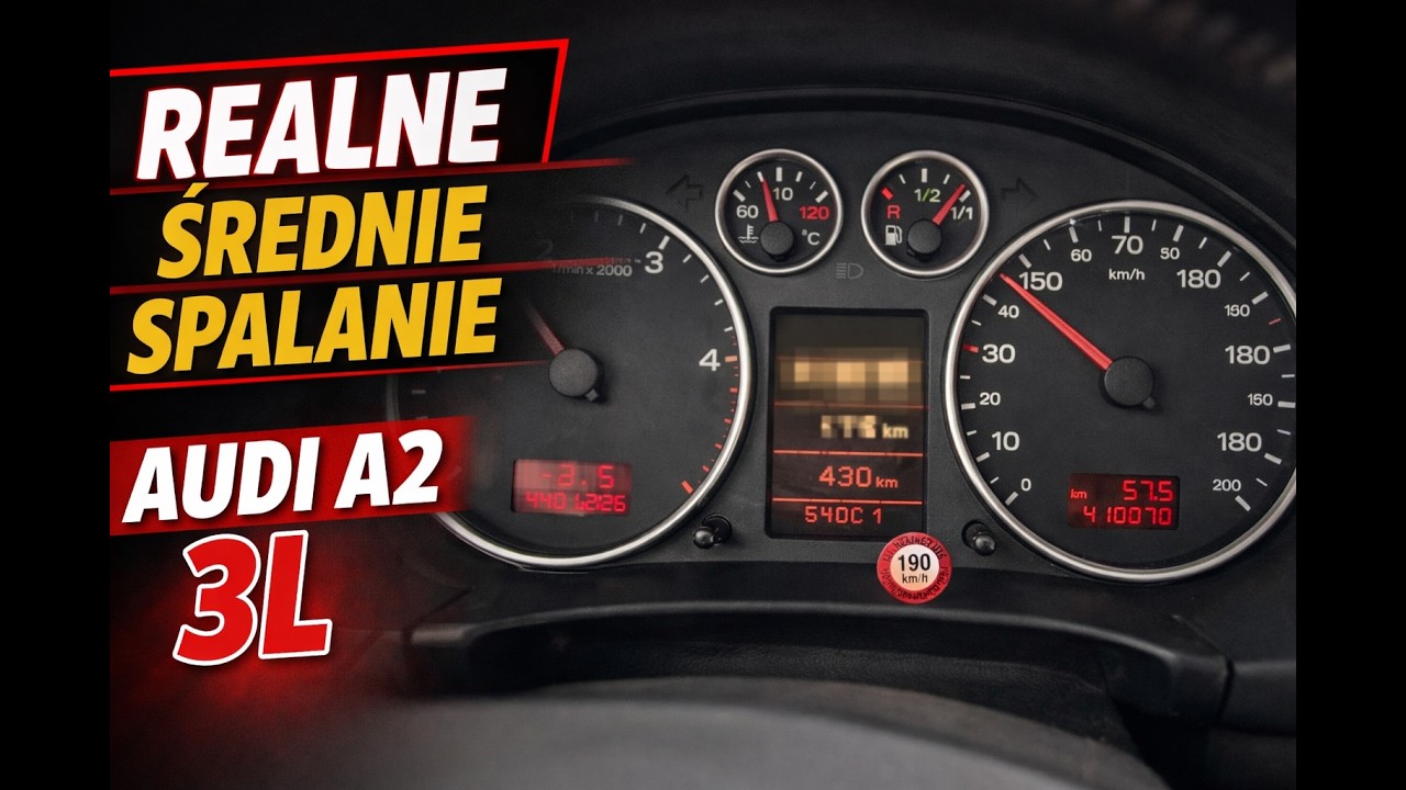 Audi A2 3L realne spalanie w trybie mieszanym