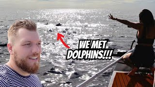 Our First Ever Guests And Dolphins Showed Up In Front Of Our Boat Success The Crowns Vlog