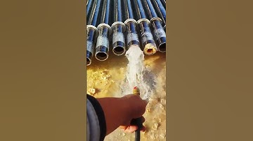 Solar water pipe cleaning process- Good tools and machinery make work easy