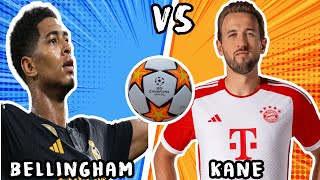 Comparación de Fútbol: Bellingham vs Kane