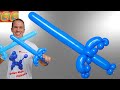 Como hacer una espada con globos largos - globoflexia espadas - como hacer figuras con globos